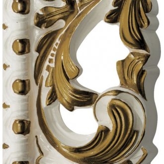 Консоль с раковиной Tessoro Isabella 80C белый глянец с бронзой