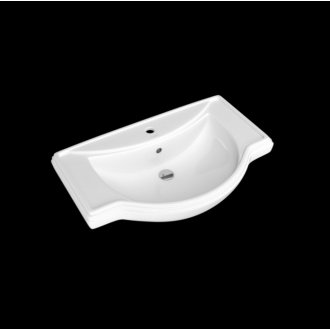 Мебель для ванной подвесная Tessoro Foster 65 белая с патиной серебро