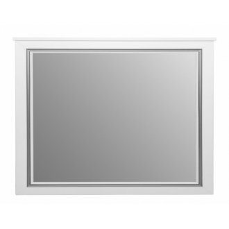 Зеркало Tessoro Foster 105 белое с патиной серебро