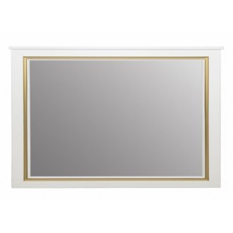 Зеркало Tessoro Foster 120 белое с патиной золото
