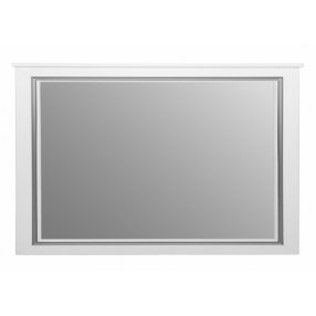 Зеркало Tessoro Foster 120 белое с патиной серебро