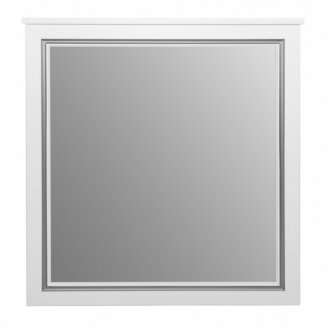 Зеркало Tessoro Foster 65 белое с патиной серебро