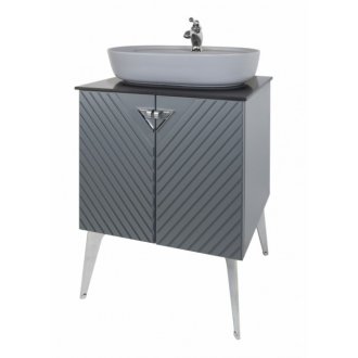 Мебель для ванной напольная Tessoro Gala 60 с дверцами серая