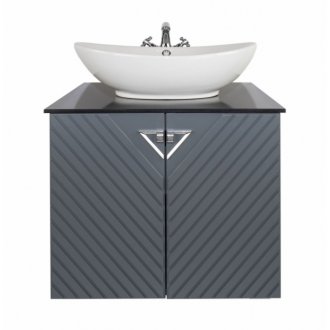 Мебель для ванной подвесная Tessoro Gala 60 с дверцами серая
