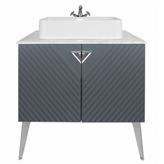 Мебель для ванной напольная Tessoro Gala 80 с дверцами серая