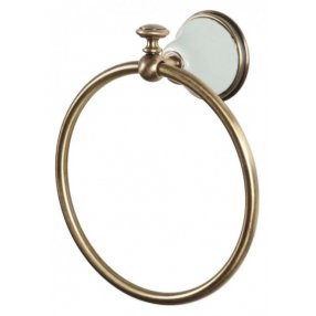 Полотенцедержатель кольцо Tiffany World Harmony 015 белый/бронза