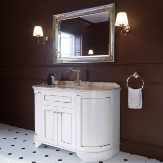 Мебель для ванной Tiffany World York Nuovo белая с золотом с 1 отв