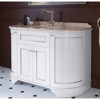 Мебель для ванной Tiffany World York Nuovo белая с золотом с 1 отв