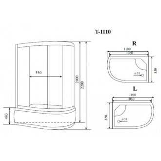 Душевая кабина Timo Standart T-6610R Silver