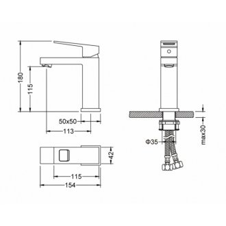 Смеситель для раковины Timo Briana 7161/17F