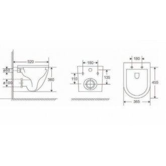 Унитаз безободковый Veconi Tondo VCN1-52R