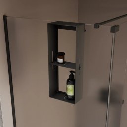 Полка для душевого ограждения Veconi Grange черная...