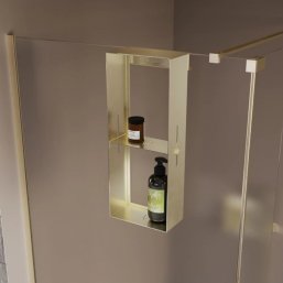 Полка для душевого ограждения Veconi Grange золото...
