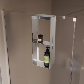 Полка для душевого ограждения Veconi Grange полированная сталь