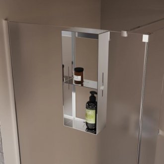 Полка для душевого ограждения Veconi Grange полированная сталь