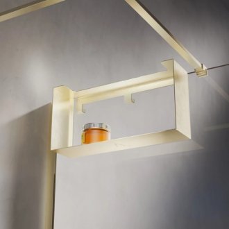 Полка для душевого ограждения Veconi Loft золото брашинг