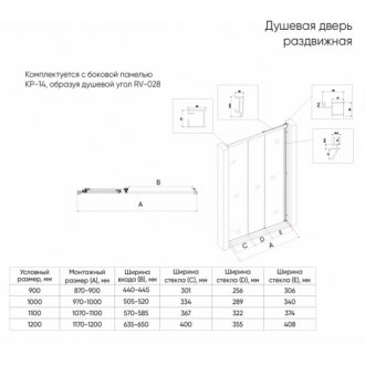Душевая дверь Veconi Vianno VN-28 100