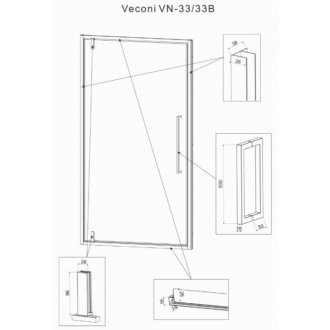 Душевая дверь Veconi Vianno VN-33 70 см