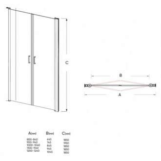 Душевая дверь Veconi Vianno VN-44 110 см