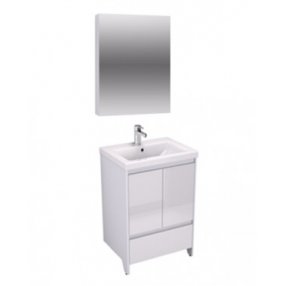 Мебель для ванной Velvex Klaufs 60.2D.1Y напольная белая