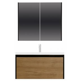 Мебель для ванной Velvex Klaufs 90.1Y подвесная черная-шатанэ