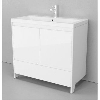 Мебель для ванной Velvex Klaufs 90.2D.1Y напольная белая