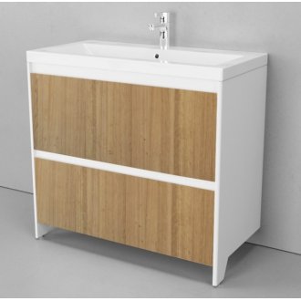 Мебель для ванной Velvex Klaufs 90.2Y напольная белая-шатанэ