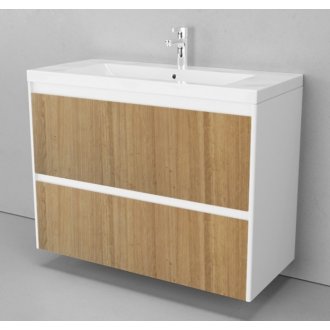 Мебель для ванной Velvex Klaufs 100.2Y подвесная белая-шатанэ