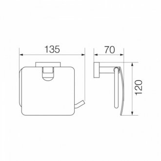 Держатель туалетной бумаги с крышкой Veragio Ramba VR.RMB-4981.CR