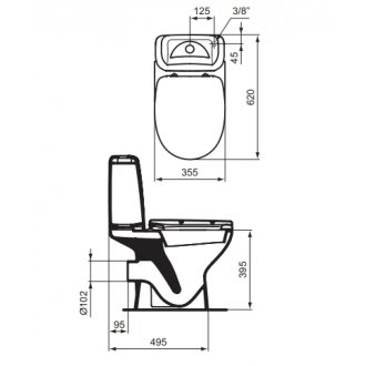 Унитаз-компакт Vidima Sirius W900361