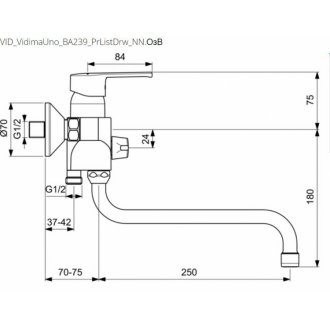 Смеситель для ванны Vidima Uno BA239AA