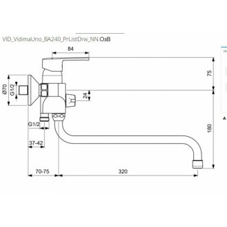 Смеситель для ванны Vidima Uno BA240AA