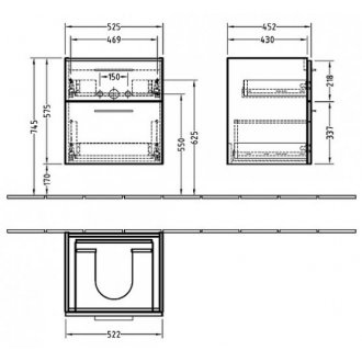 Мебель для ванной Villeroy&Boch Verity Design 65 белый глянец