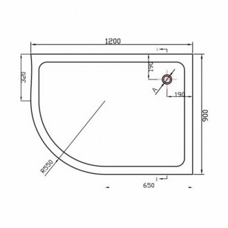 Душевой поддон Vincea VST-2AJ-1290R 120x90