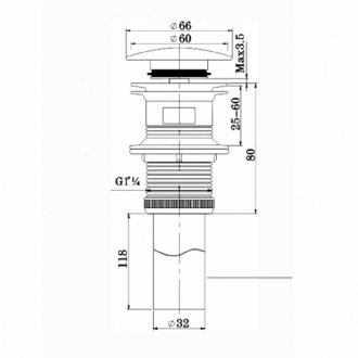 Донный клапан Vincea DBS-616MW