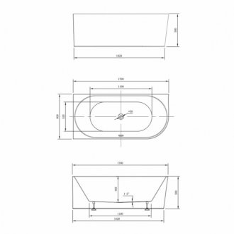 Ванна акриловая Vincea VBT-402-1700 170x80