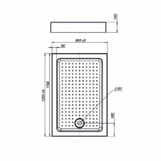 Душевой поддон Vincea VST-3AR 120x80