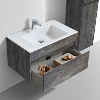 Мебель для ванной Vincea Chiara 80 цвет серый камень