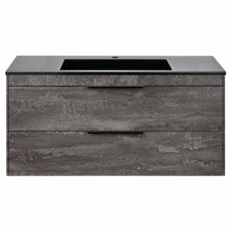 Мебель для ванной Vincea Chiara 2D 100 цвет серый камень Black