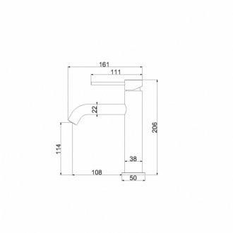 Смеситель для раковины Vincea City VBF-2C1BG