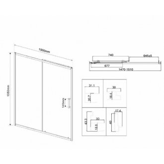 Душевая дверь Vincea City VDS-5CT 150