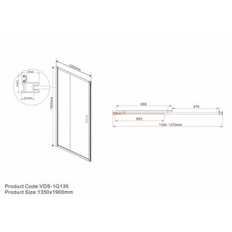 Душевая дверь Vincea Garda VDS-1G 135 см шиншилла