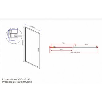 Душевая дверь Vincea Garda VDS-1G 160 см прозрачная