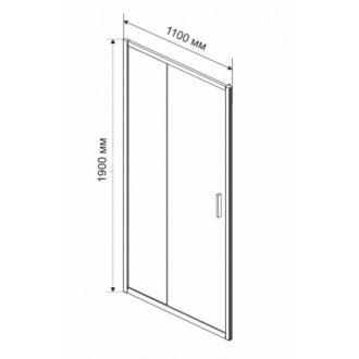 Душевая дверь Vincea Garda VDS-1G 110 см прозрачная Black