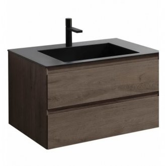 Мебель для ванной Vincea Luka 80 цвет темный дуб Black