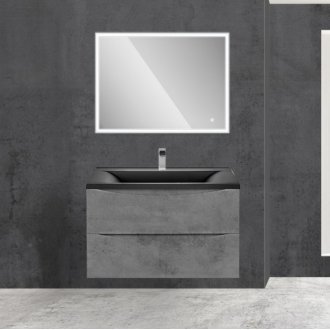 Мебель для ванной Vincea Mia MA800 серый цвет, черная раковина