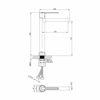 Смеситель для раковины Vincea Rondo VBF-1R2CH