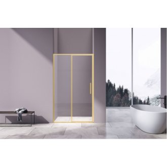 Душевая дверь Vincea Slim 8mm VDP-4SL 120 см брашированное золото