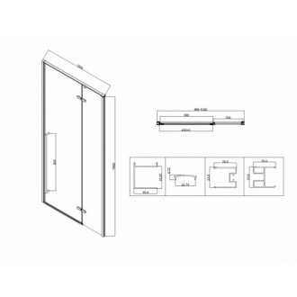 Душевая дверь Vincea Slim-N VDPH-5SN 100 см хром