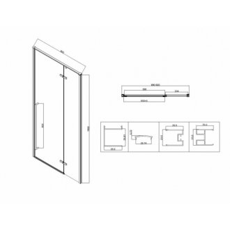 Душевая дверь Vincea Slim-N VDPH-5SN 90 см черная